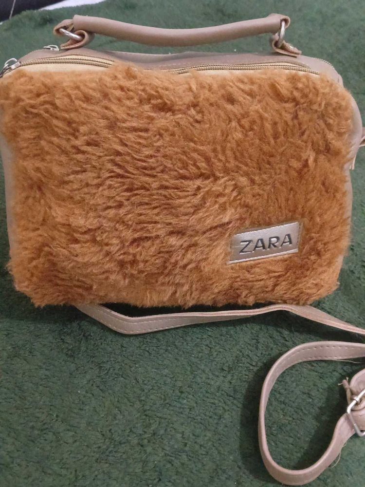 Zara Faux Fur Handbag