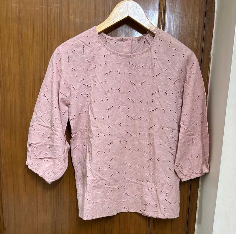 Pink Filanto Eyelet Top