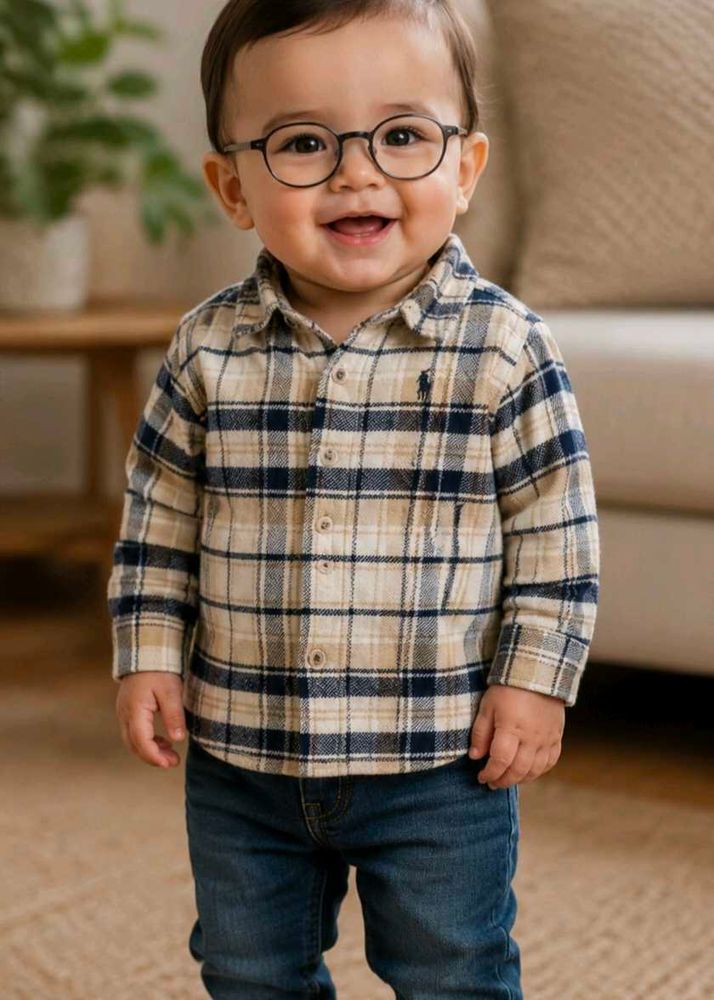 Baby Winter Plaid Flannel Shirt ❄️