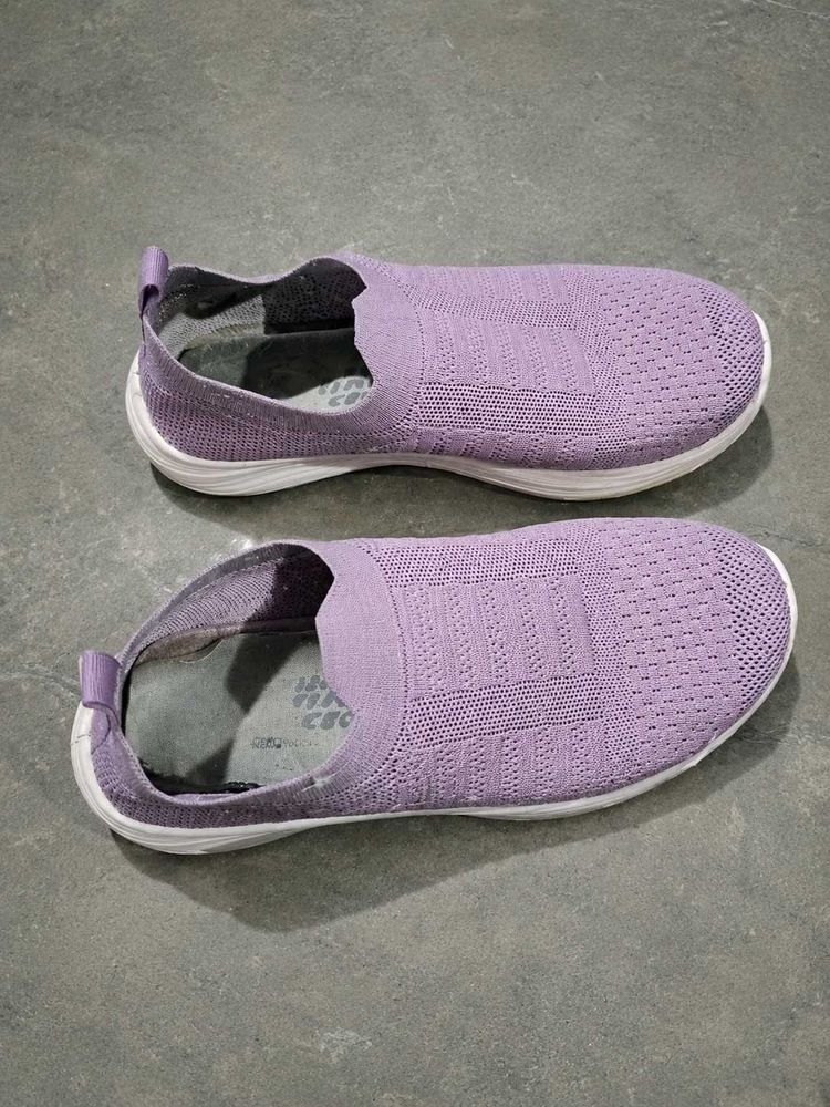 Comfortable Lavender Slip-On Shoes