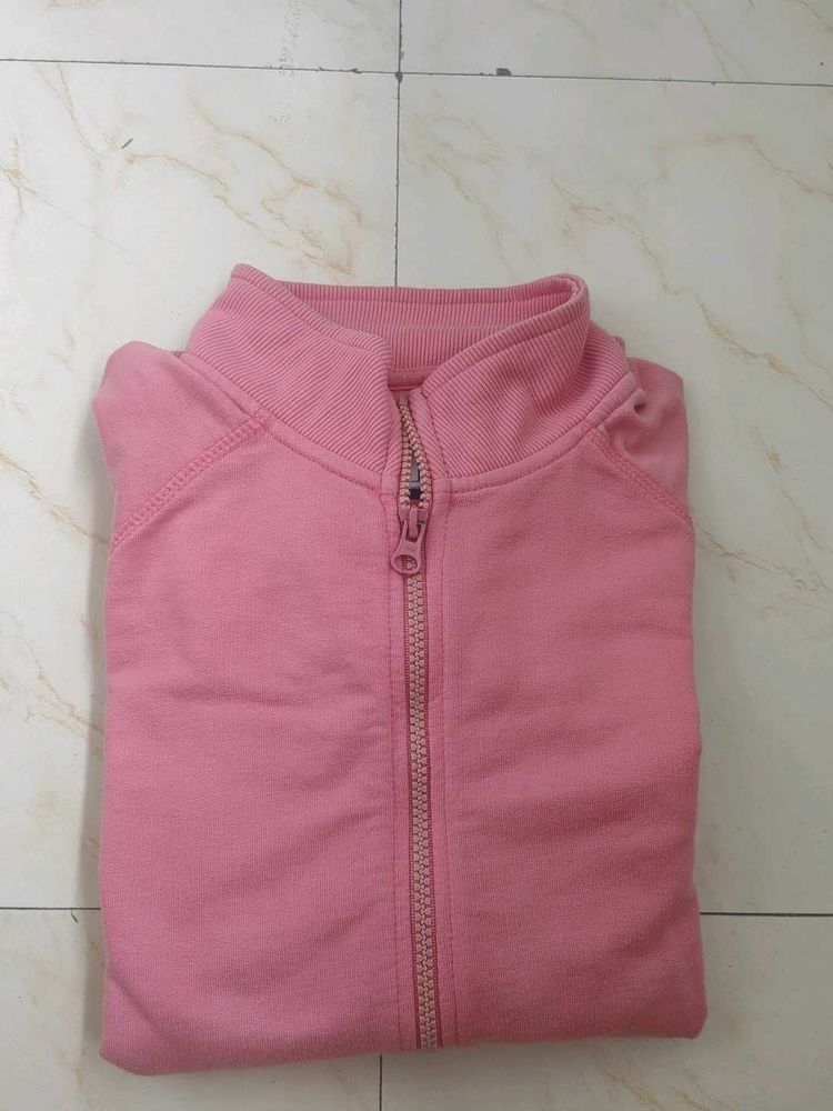 Pink Zip-Up Track Jacket
