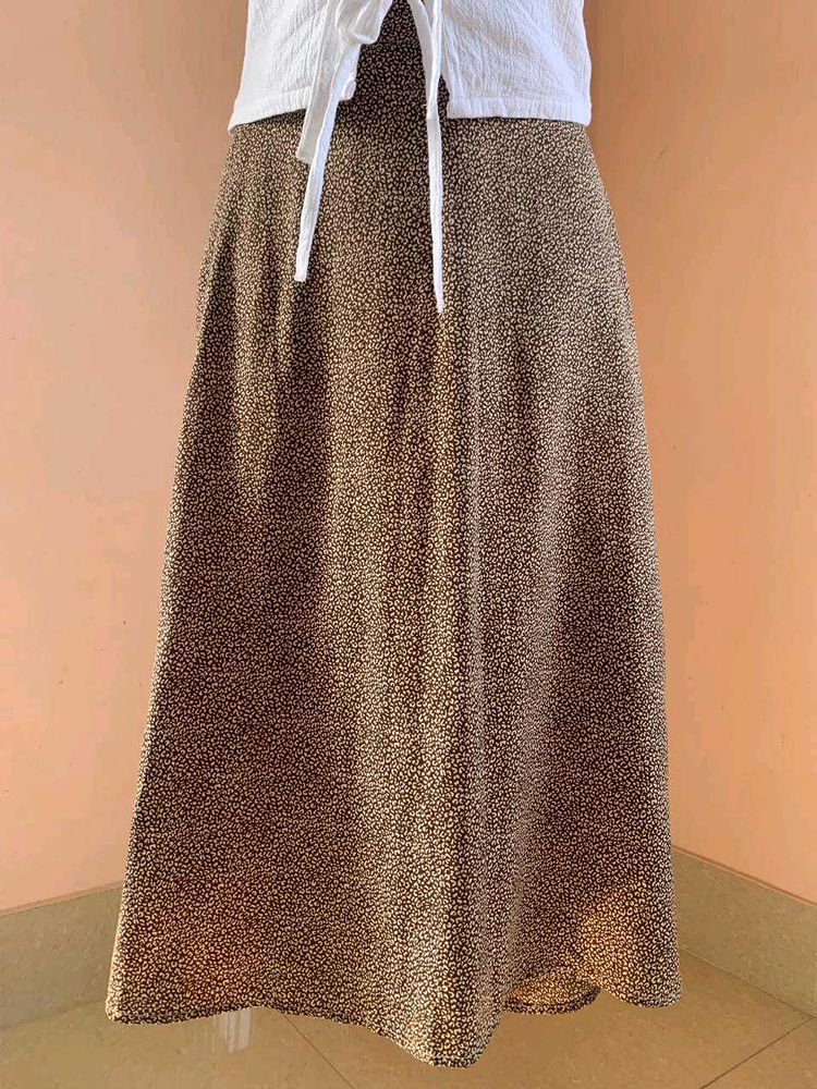 Animal Print Maxi Skirt