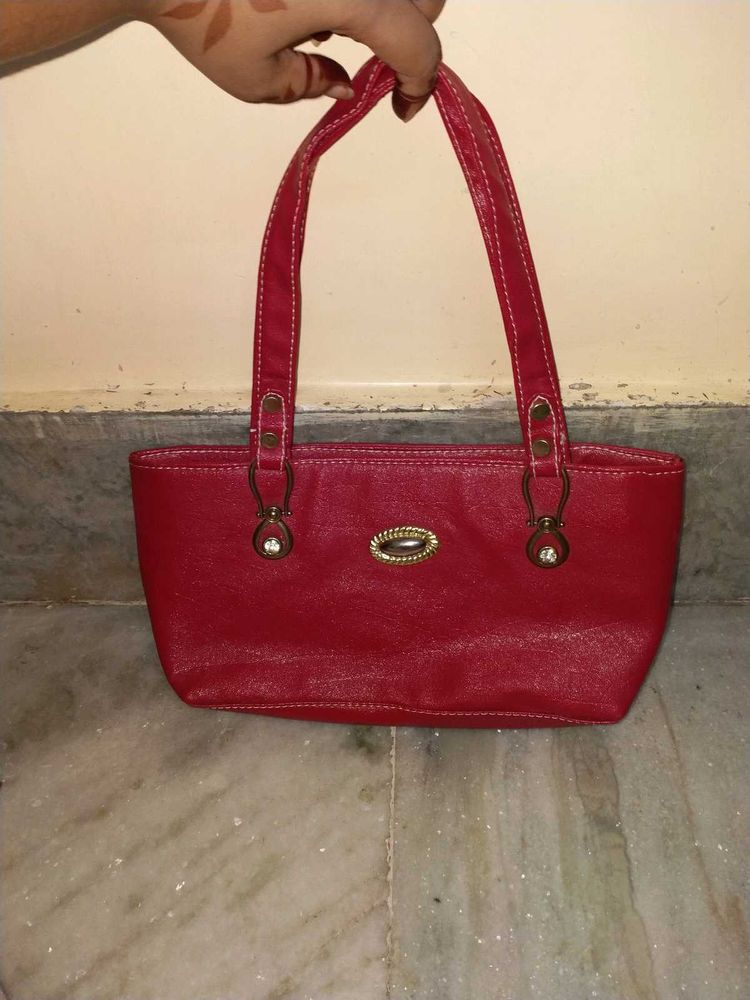 Red Leather Handbag