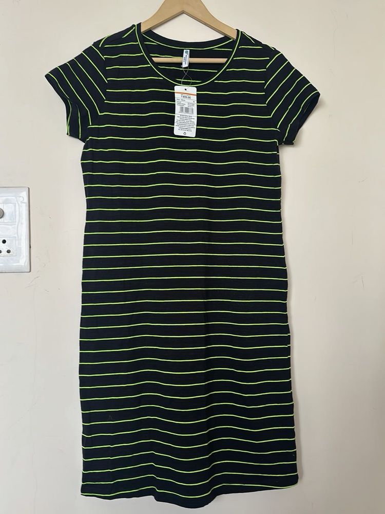 Striped Casual Midi Dress