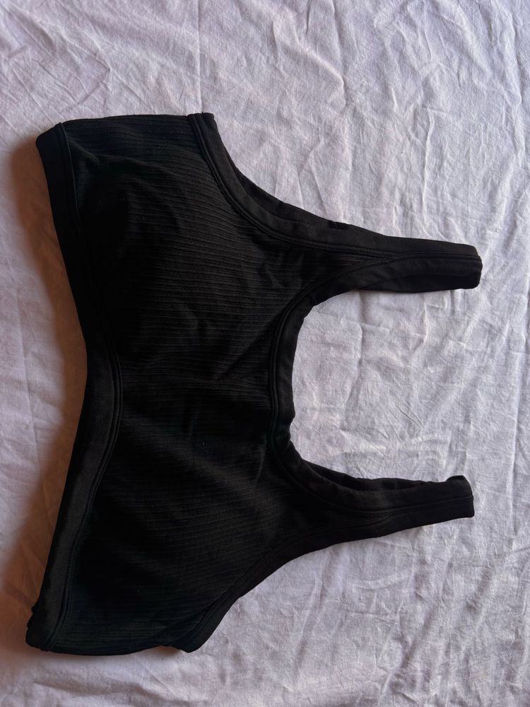 victoria’s secret Black Ribbed Sports Bra