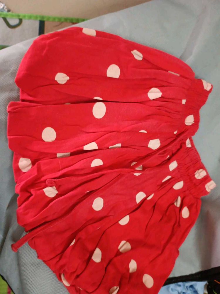 Red Polka Dot bubble skirt