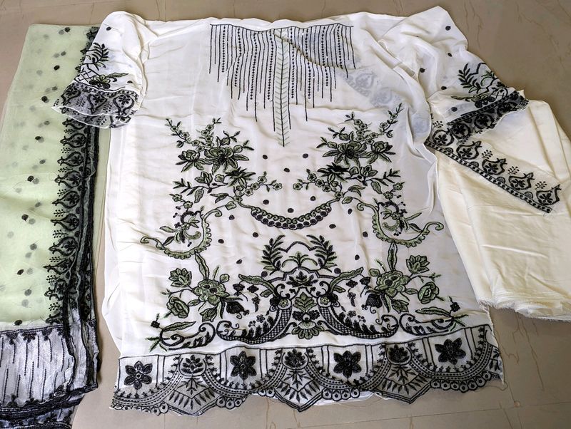 PAKISTANI SemistitchedSuit Embroidered Sequin Work