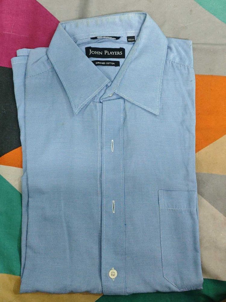 Classic John Players Blue Striped Shirt