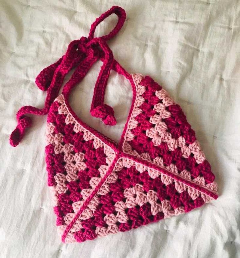 Handmade Crochet Granny Square Bag
