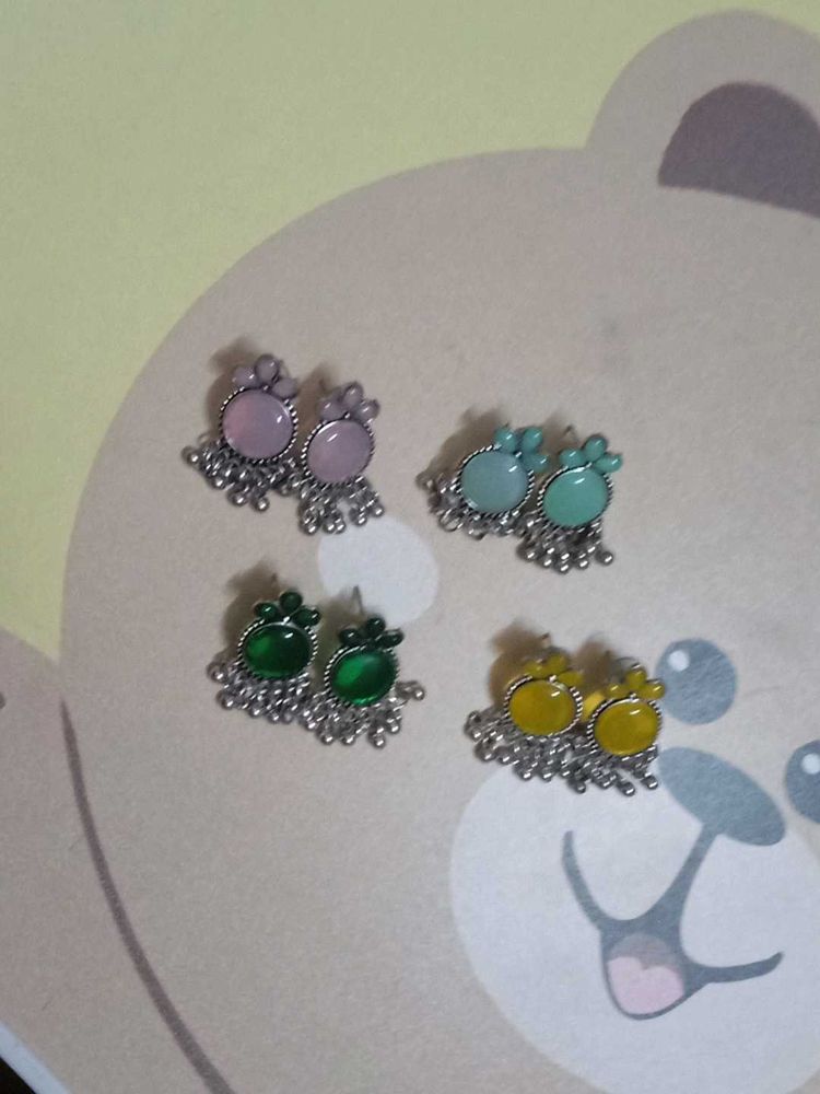 Boho Gemstone Earrings Set