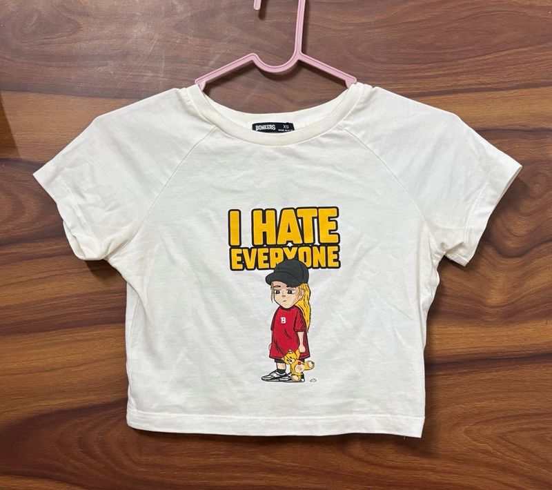 Graphic Print Cropped T-Shirt