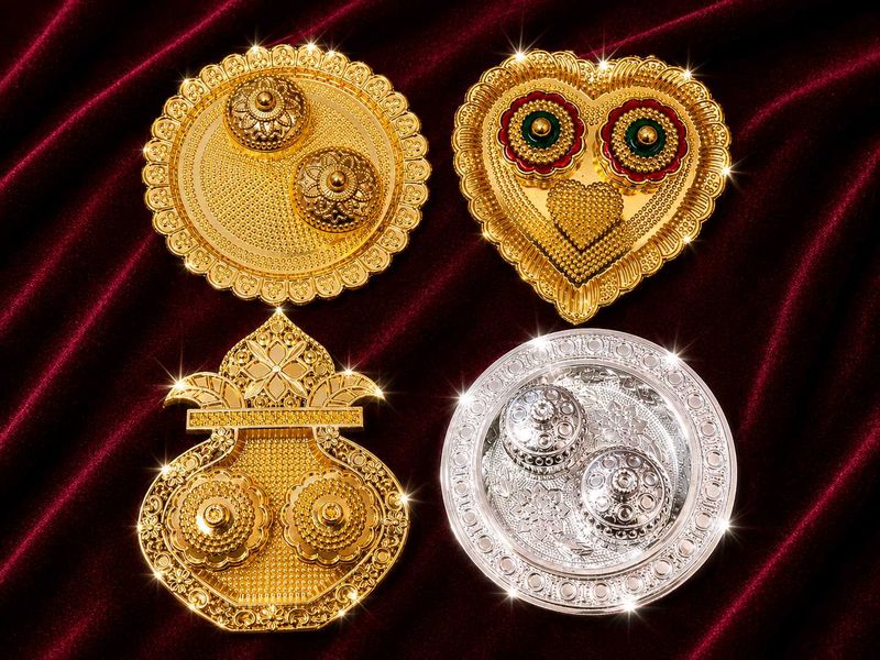 puja thali for rakhi pack of 4