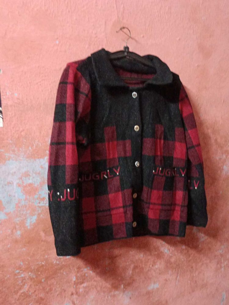 women Buffalo plaid check sweater