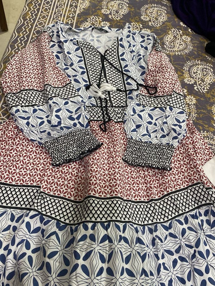 Bohemian Print Maxi Dress
