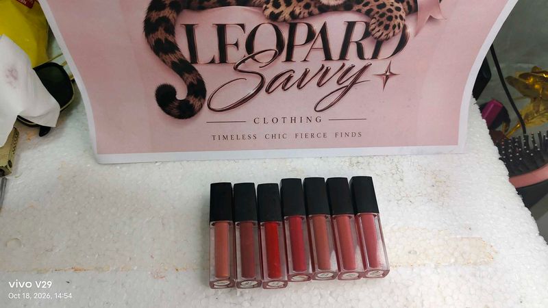 Set of 7 Matte Liquid Lipsticks