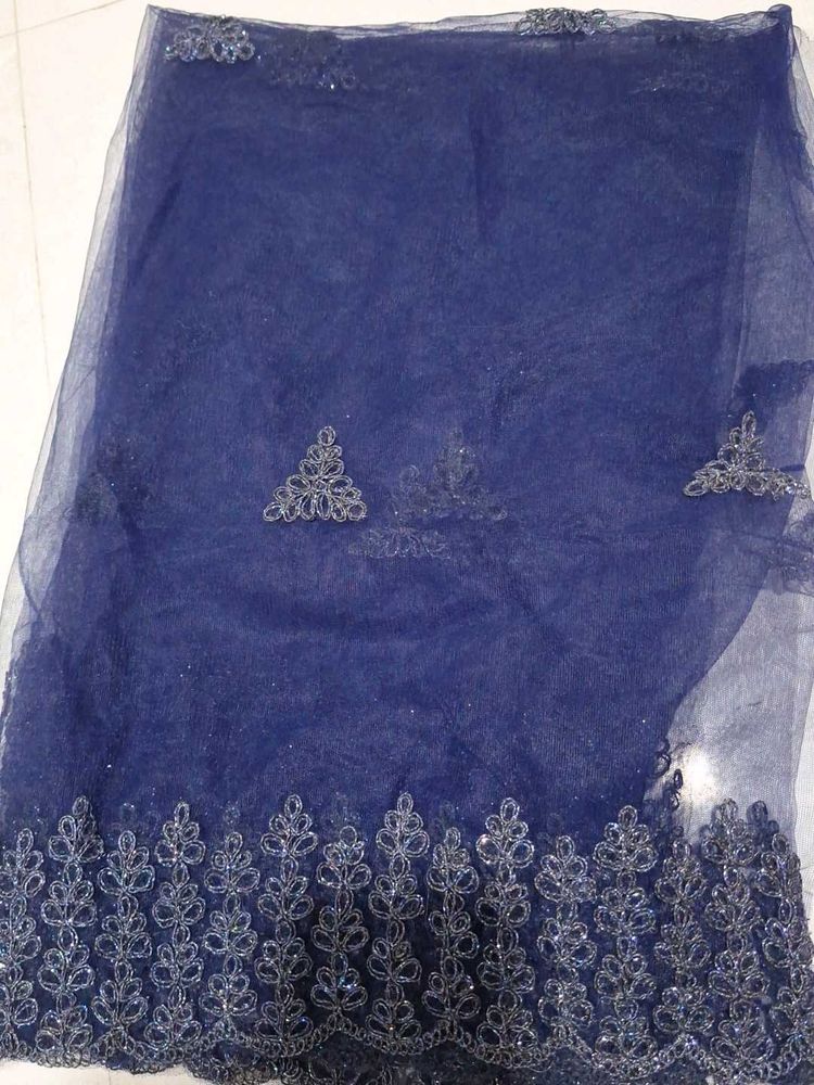 Embellished Navy Blue material