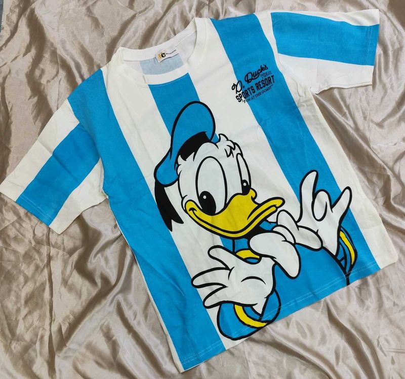 Vintage Donald Duck Striped T-Shirt