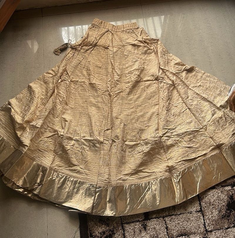PANTALOONS Golden Ethnic Skirt