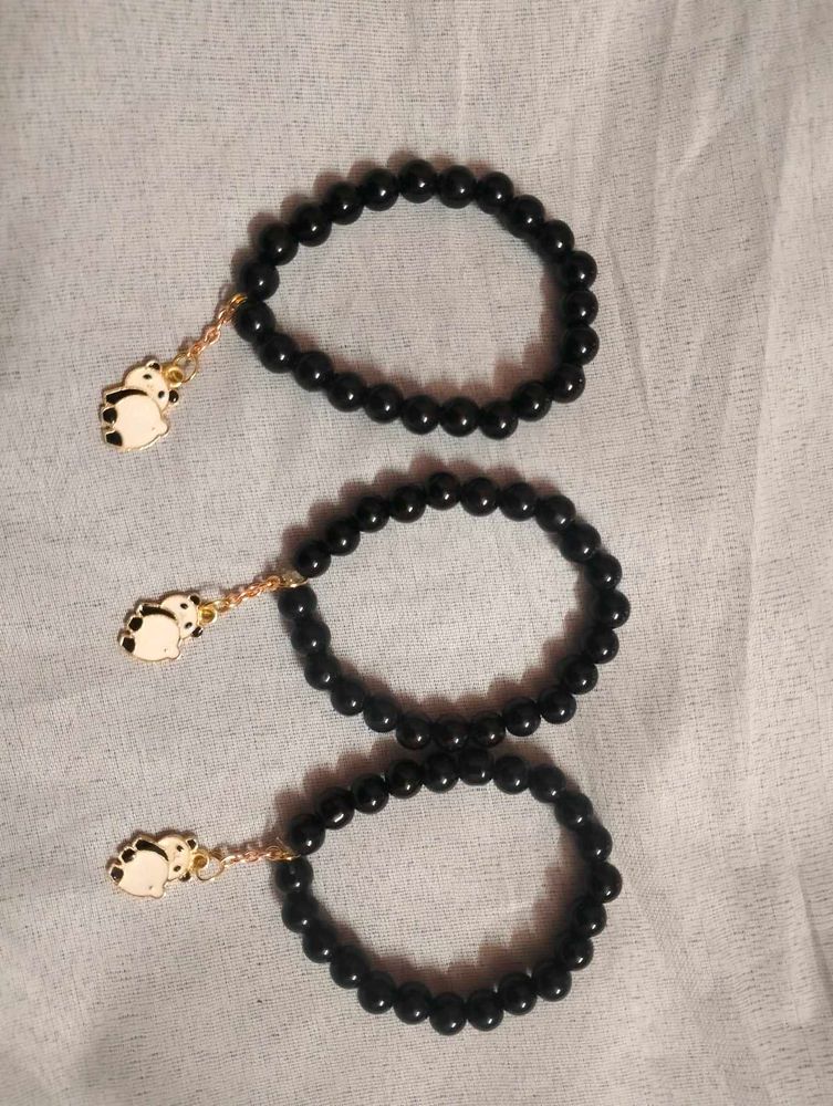 Cute Panda Beaded Bracelets (Set of 3)