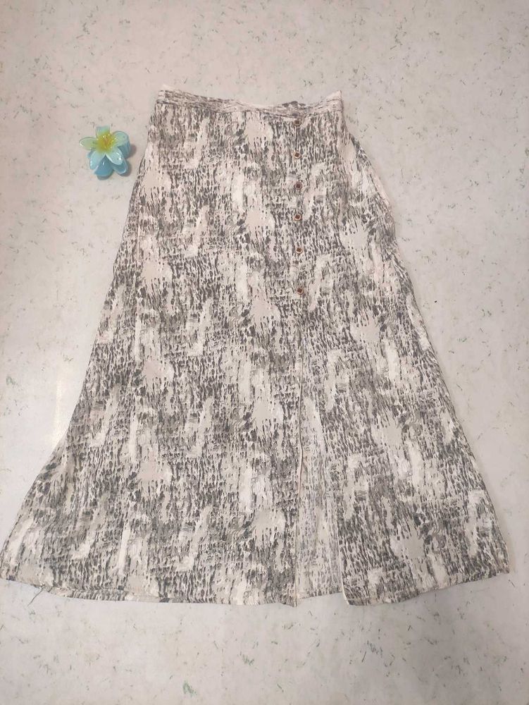 Boho Abstract Print Maxi Skirt