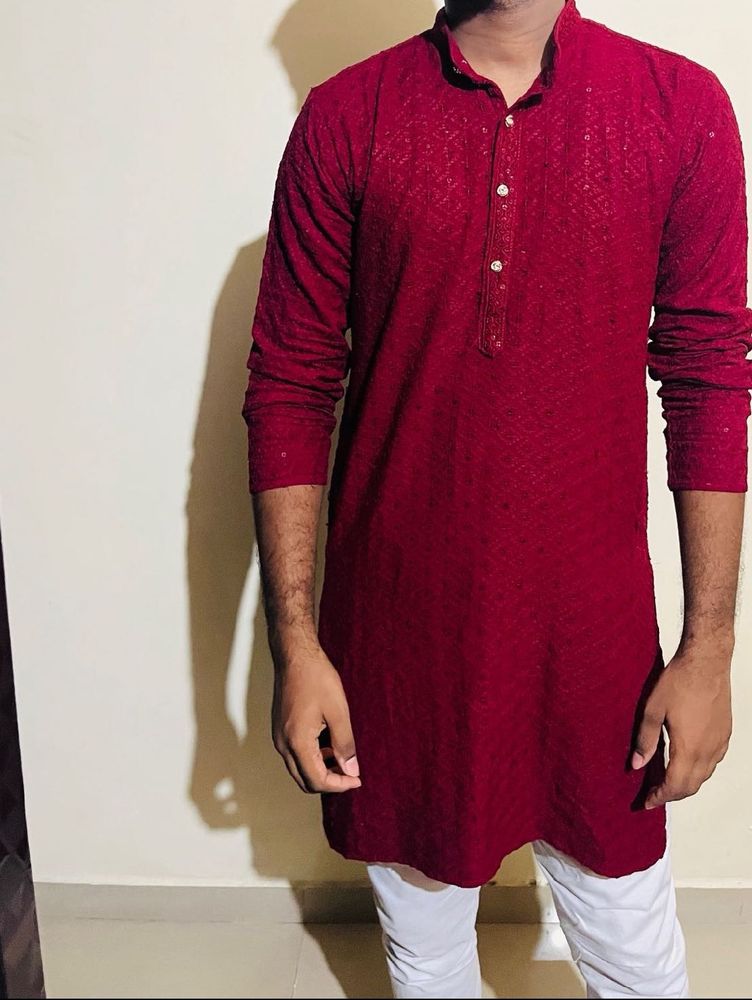 Men's Maroon Kurta new