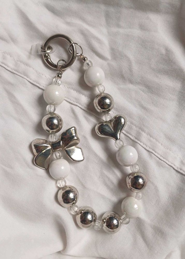 Cute Bow and Heart bag or phone charm