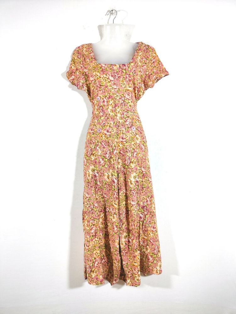 Peach With Floral Jumpsuits (Women's)