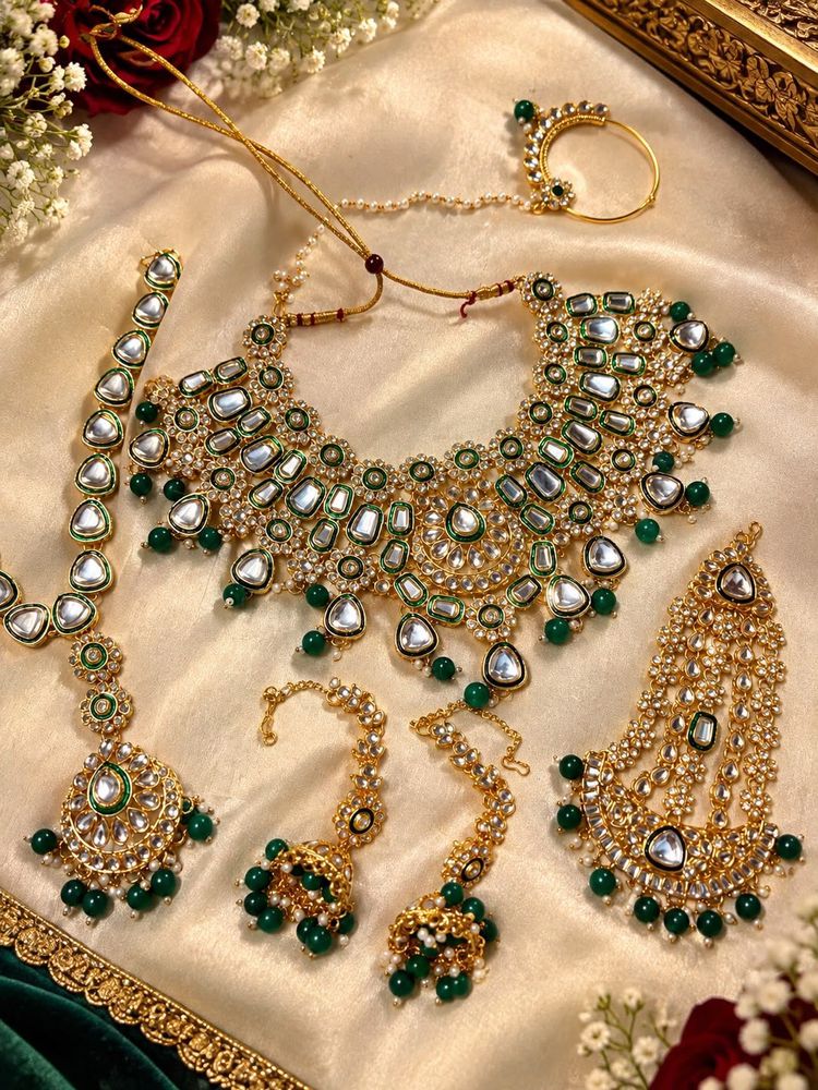 Stunning Indian Bridal Kundan Jewellery Set