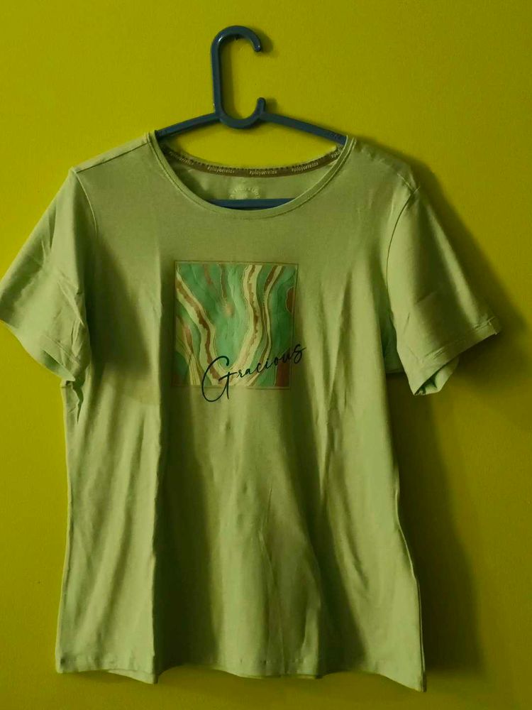 Light Green Graphic T-Shirt