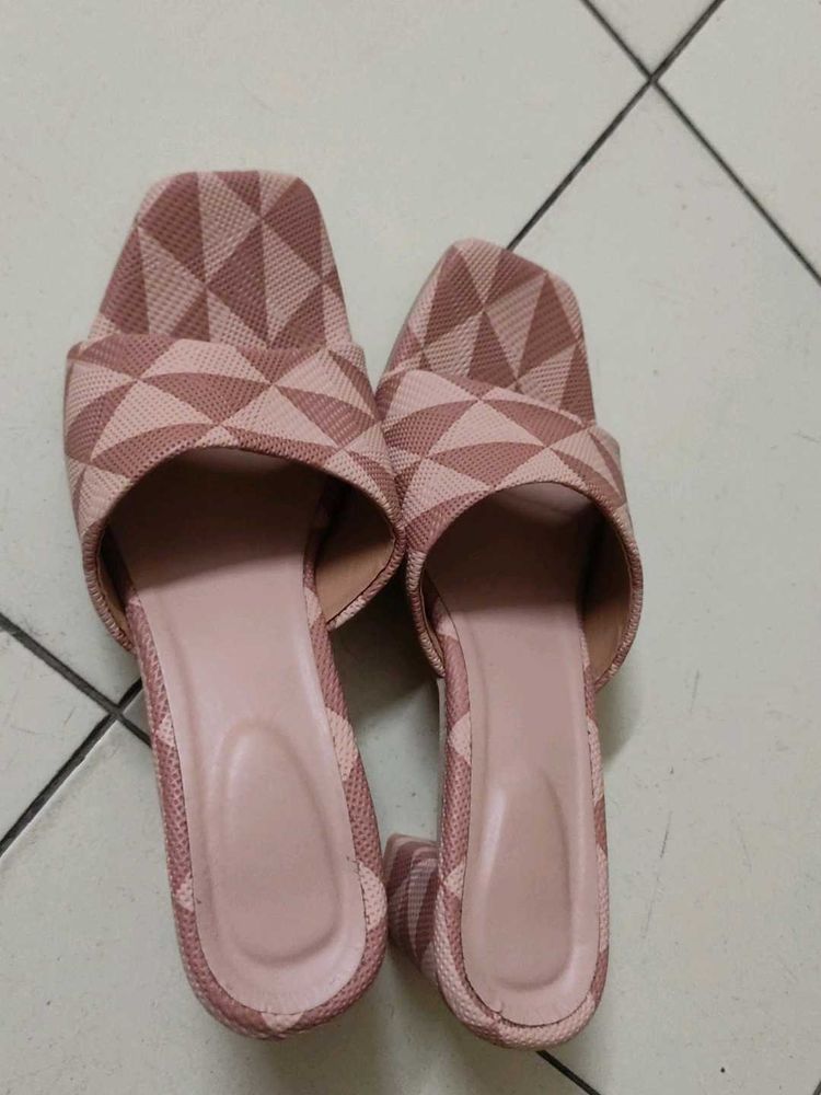 Pink Patterned Flats