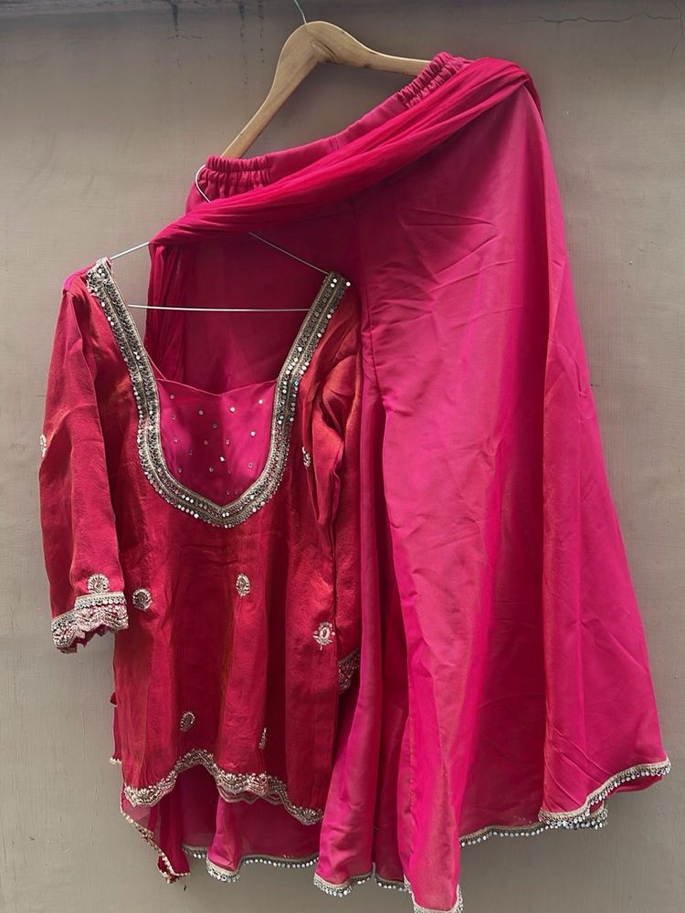 Beautiful Pink Kurta Set with Dupatta