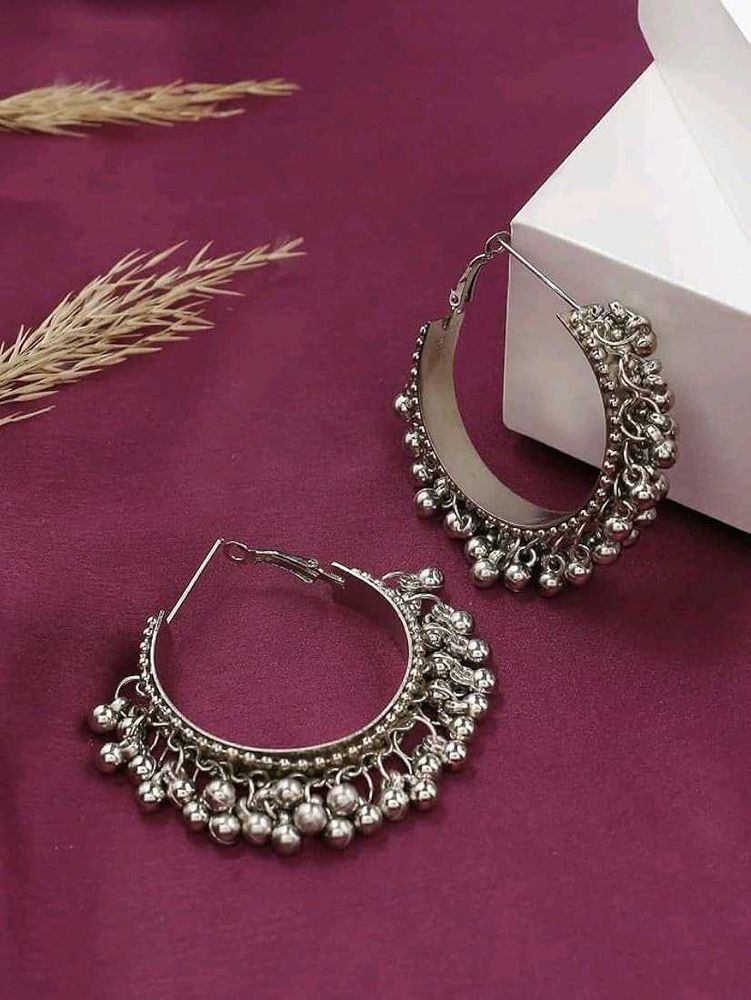 Silver Tone Dangle Earrings
