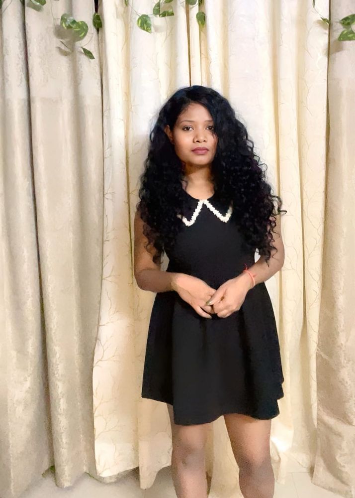 Black Sleeveless Peter Pan Collar Dress