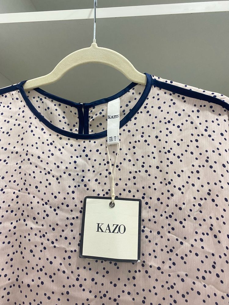 Kazo Pink Polka Dot Blouse