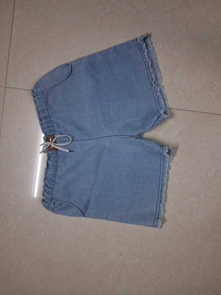 Light Wash Denim Shorts