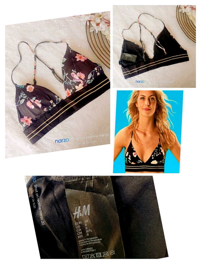 H&amp;M Floral Print Bralette