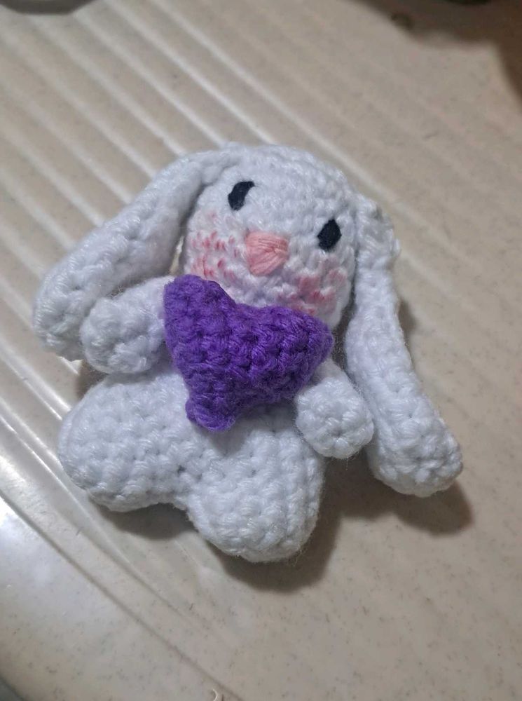 Crocheted Bunny with Heart