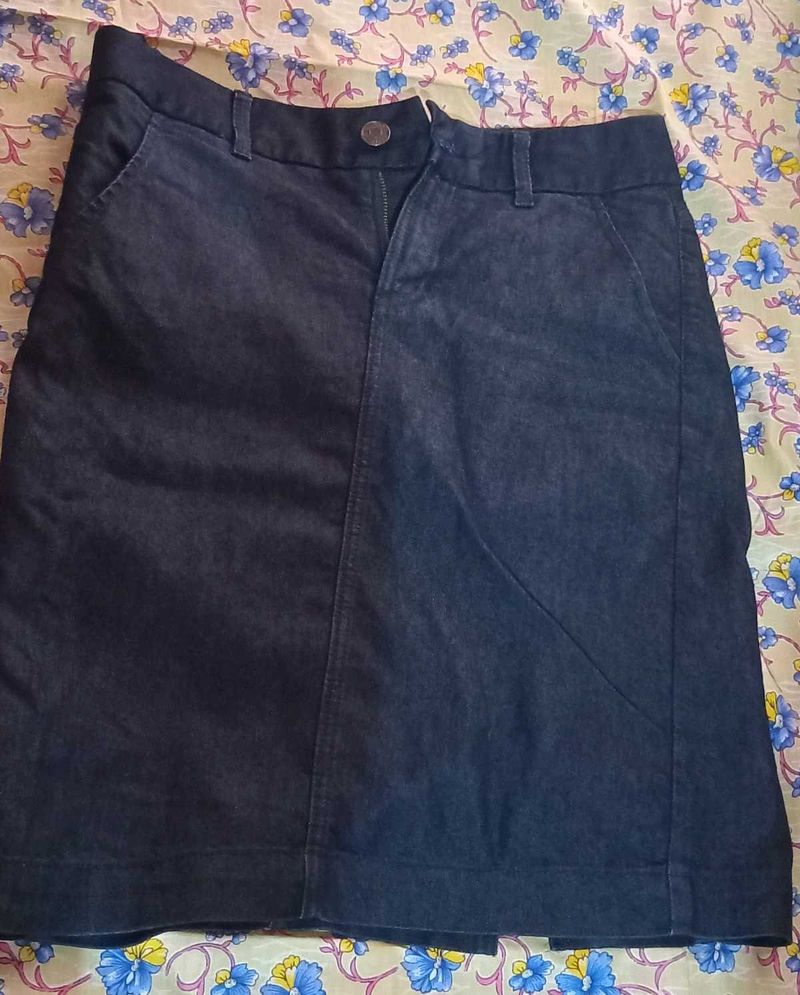 Dark Blue DENIM SKIRT