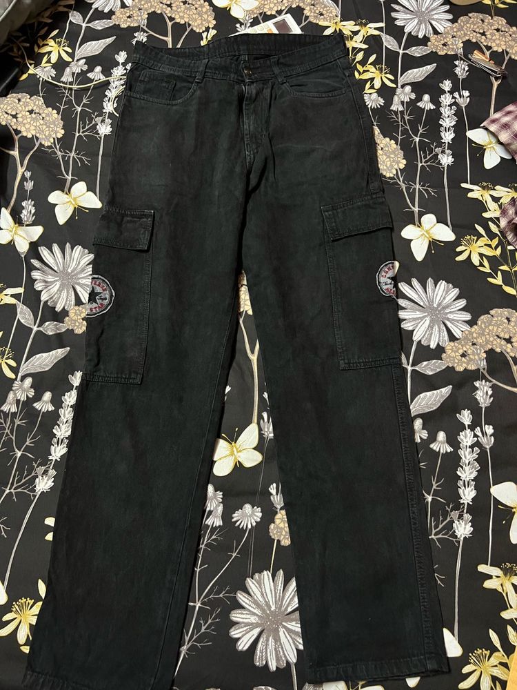 Black Cargo Jeans