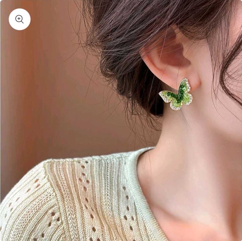 Enchanting Green Butterfly Earrings