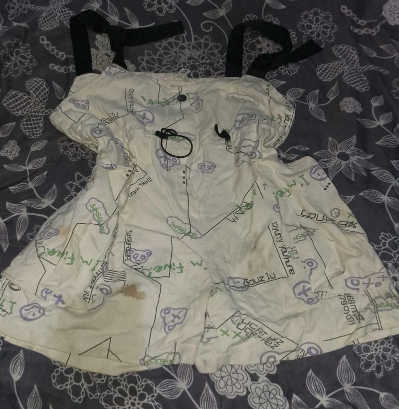 Cute Graphic Print Mini Dress