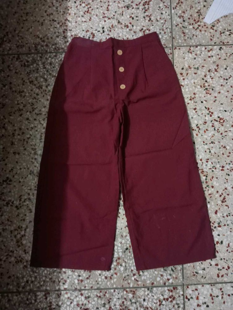 Maroon Palazzo Pants