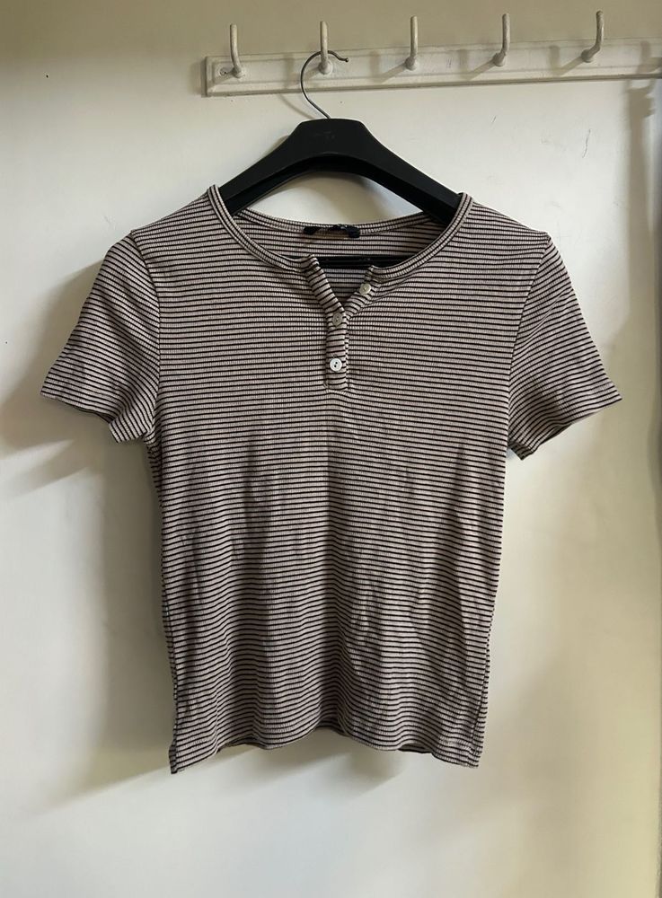 Striped Short Sleeve Top