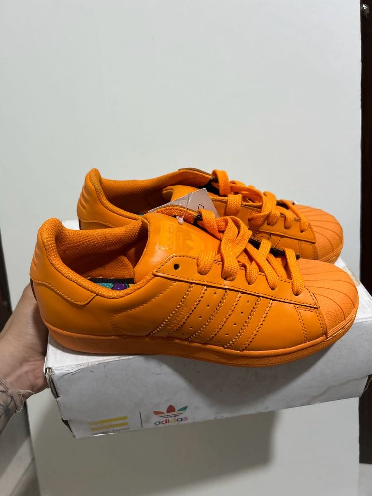Adidas Superstar Orange Sneakers