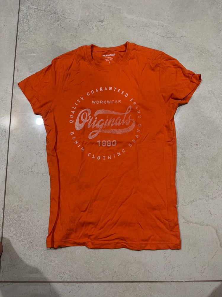 JACK&amp;JONES Orange "Originals" Graphic T-Shirt