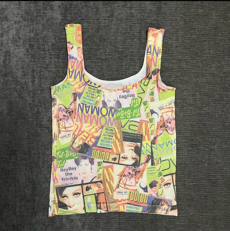 Collage Print Tank Top