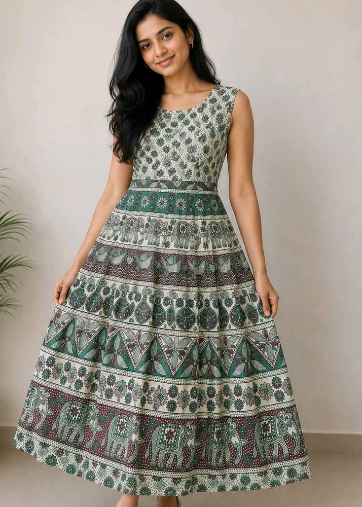 Floral Print Casual long midi