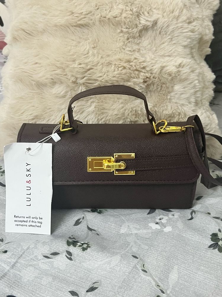 LULU &amp; SKY Brown Satchel Bag