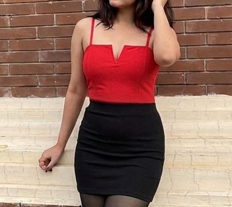 Women's Red Bodysuit