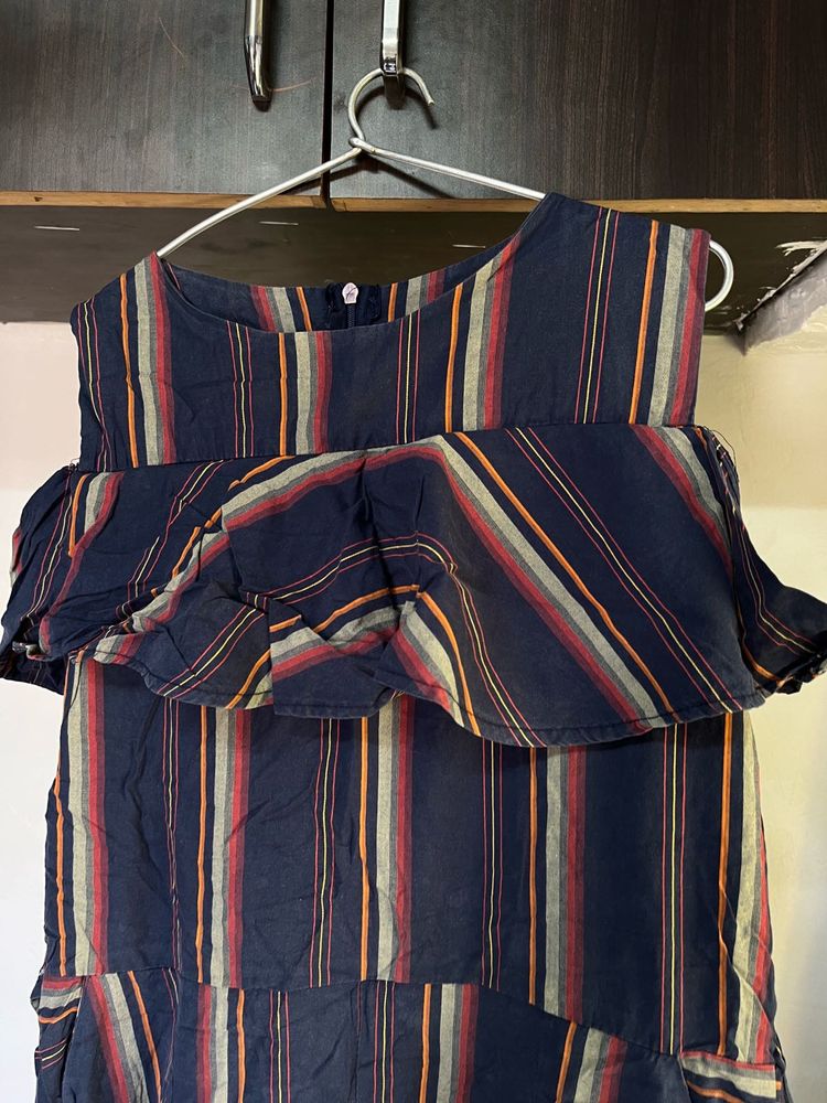 Striped Ruffle Dress